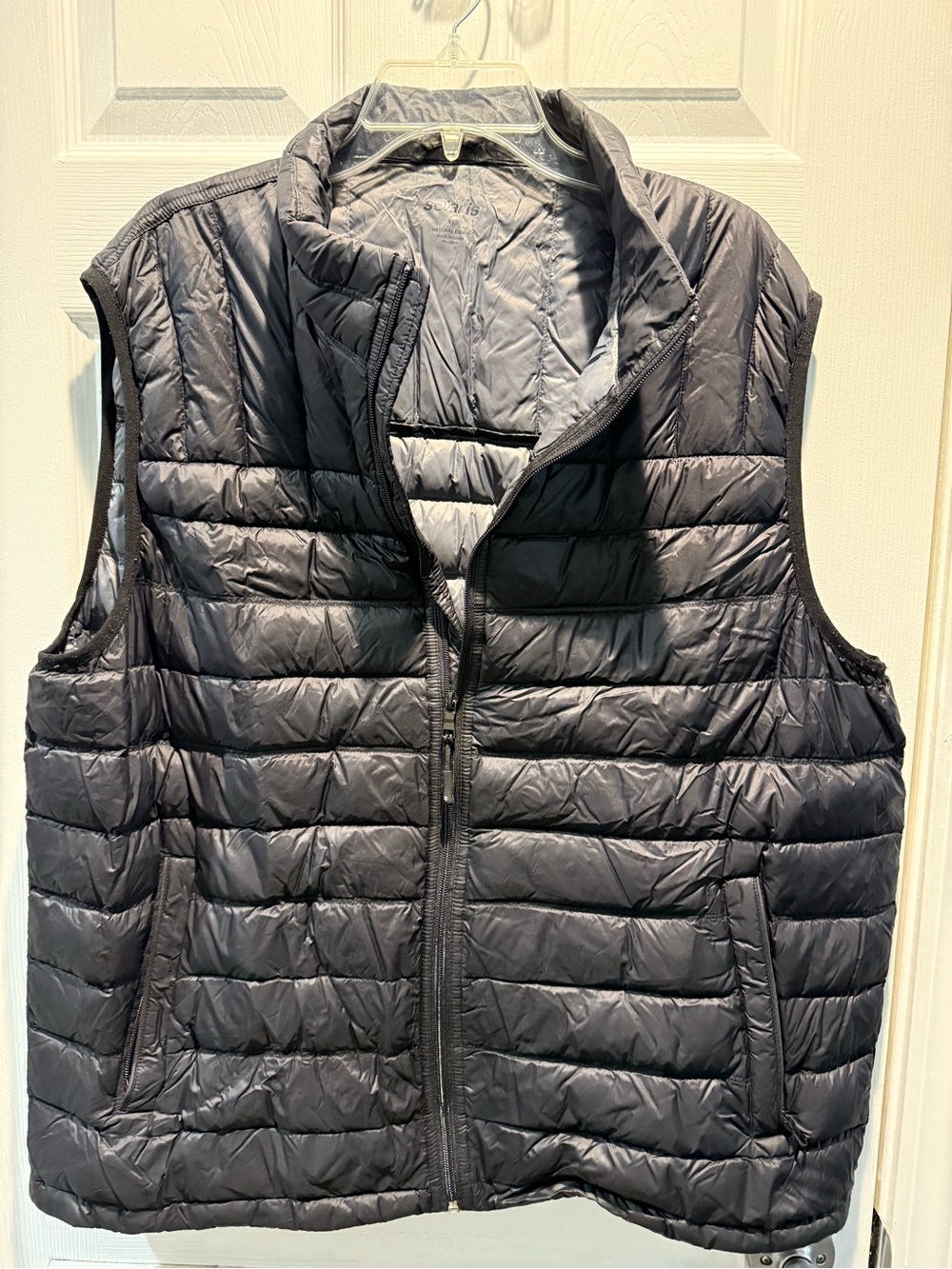 Solaris XL Black Natural Down Quilted Puffer Vest Lightweight Winter